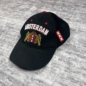 Amsterdam Hat Cap Strap Back Black Embroidered Crest XXX Holland Souvenir Mens